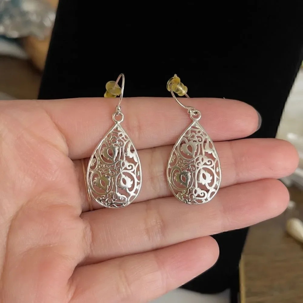 Sterling silver dangle earrings